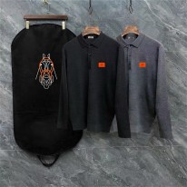 에르메스 2컬러 남자 니트